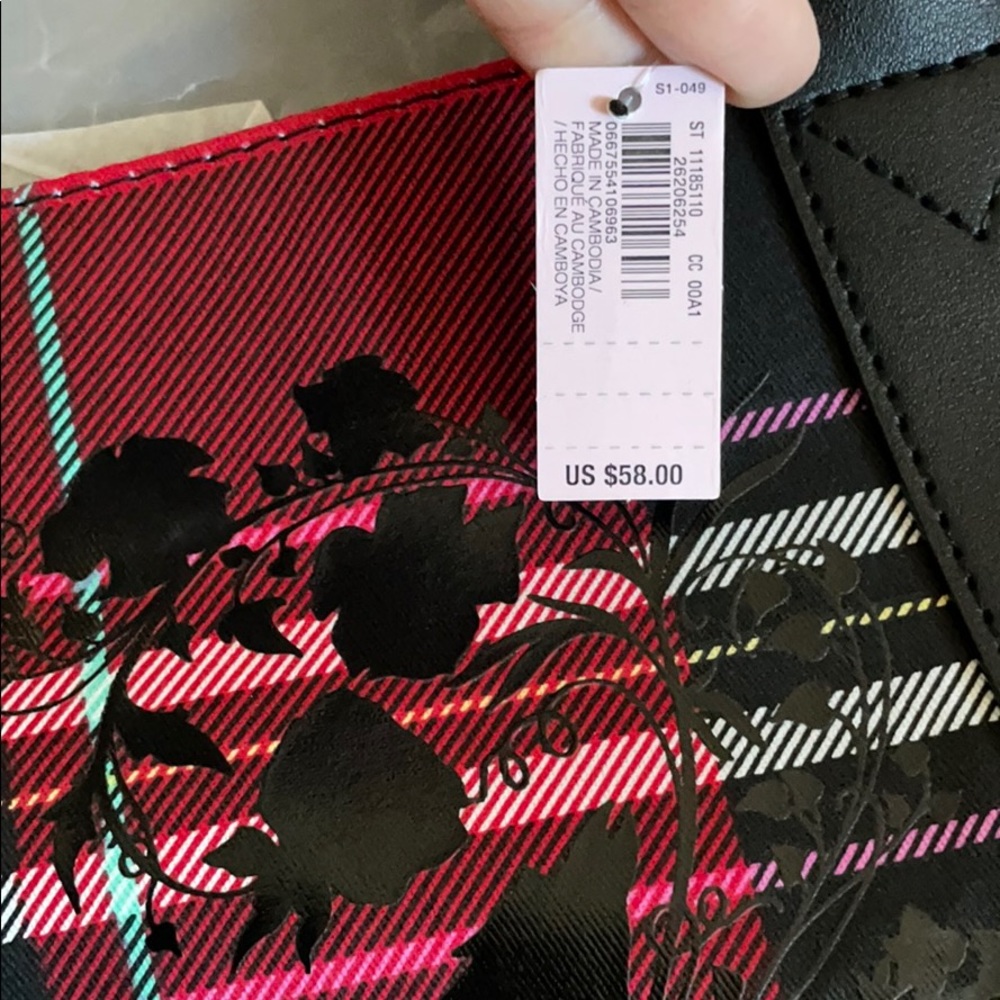 NWT Victoria’s Secret Plaid Floral Tote Bag - Picture 5 of 6